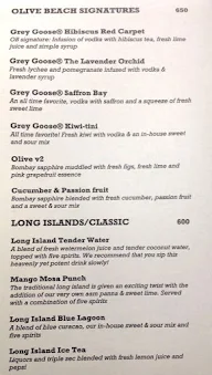 Olive Beach menu 1