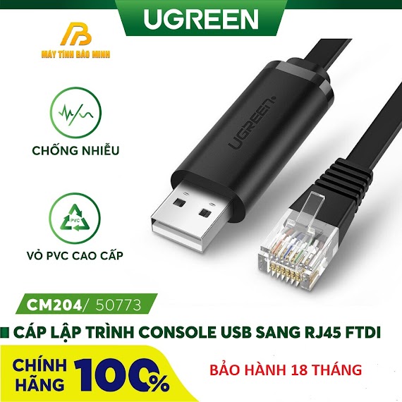 Cáp Lập Trình Console Usb To Rj45 Cao Cấp Ugreen 50773