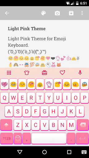 Light Pink EmojiKeyboard Theme