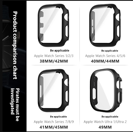 Title 2, PC Tempered Film Watch Case Screen Protector Sh...