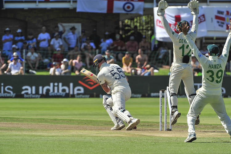 Proteas appeal for LBW against Ben Stokes of England on day 1 of the 3rd test during the International Test Series 2019/20 between South Africa and England at St Georges Park in Port Elizabeth on 16 January 2020.