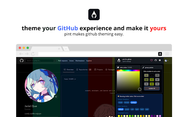 Pint for GitHub chrome extension