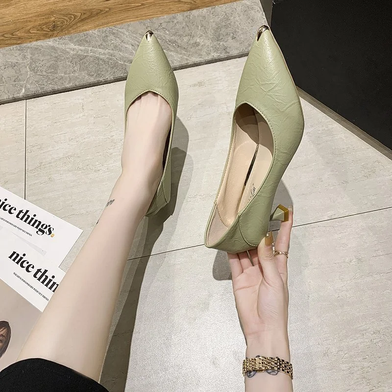 Title 4, Damen Fashion Stiletto Herbst Metall Zehen Arbe...