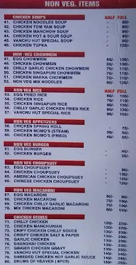 Vanchu Hut menu 4