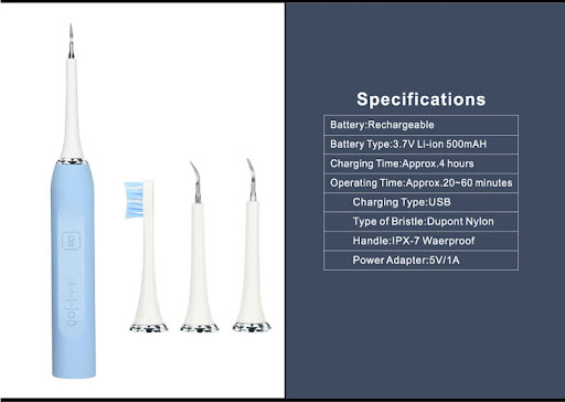 Title 10, New Portable Electric Toothbrush Teeth Scaler C...
