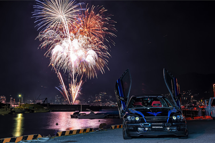 シビックの花火コラボ・夜景・一眼レフ・レクサスGS・まさかの展開に関するカスタム事例の投稿画像5枚目