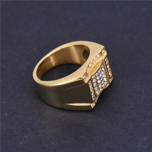 Title 3, Diamond stainless steel ring for women. Durable...