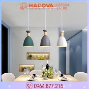 Bộ 3 Đèn Thả Trần Hapova Dt 4567 Chao 3 Màu + Tặng Kèm Bóng Led As Vàng