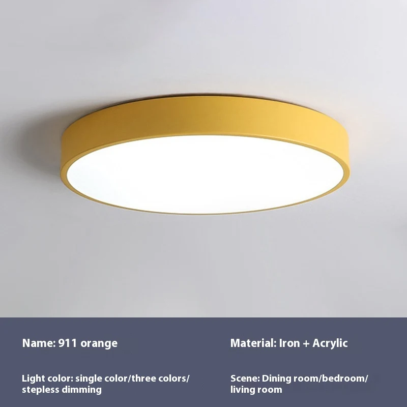 Okrągła lampa sufitowa LED do salonu, pełne spektrum, energooszczędna, zapewnia jasne światło i przyjemną atmosferę, idealna do nowoczesnych wnętrz.