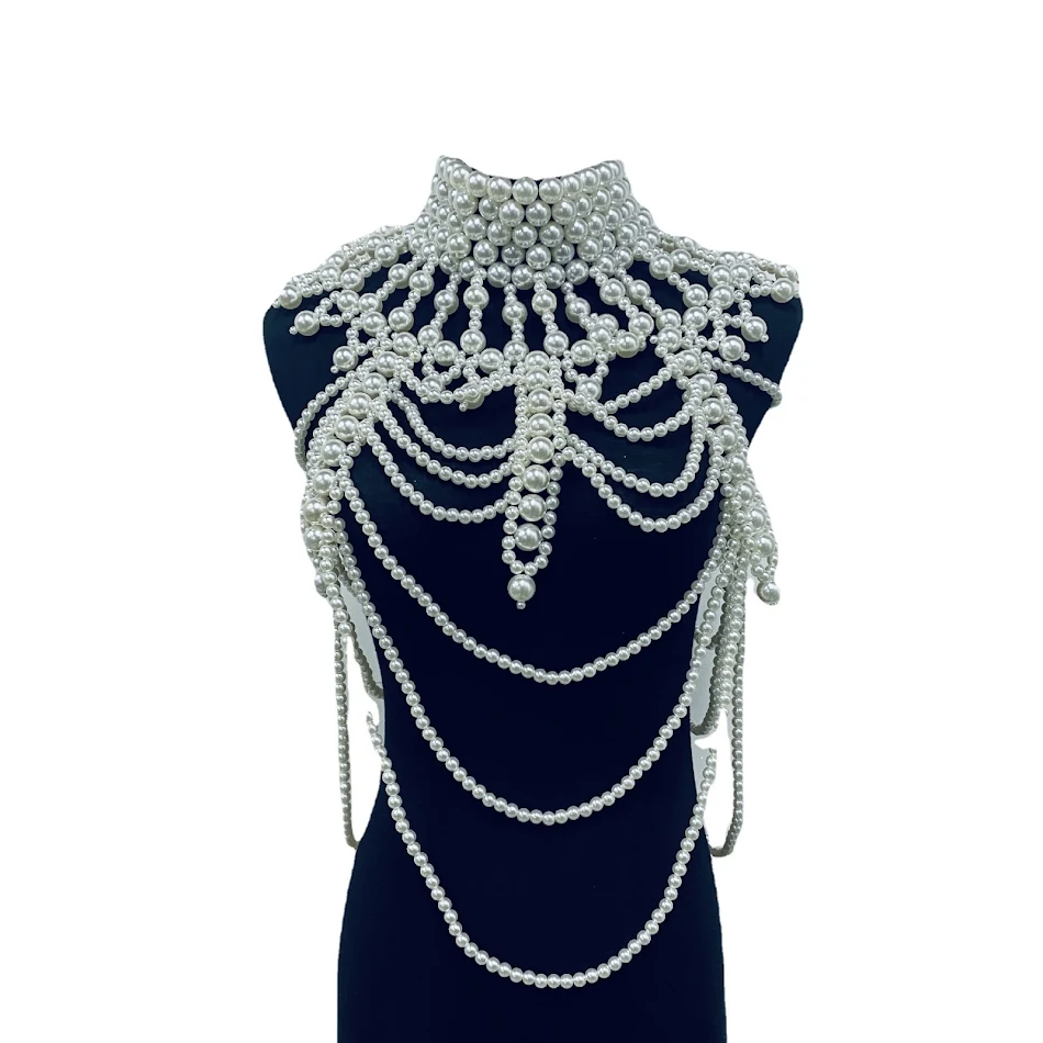 Chal Holgado con Perlas para Mujer Versátil y Elegante Ideal para Cualquier Ocasión Complementa Tu Estilo con Este Accesorio de Moda Imprescindible