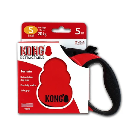 KONG Terrain Flexikoppel, S, rd, >20 kg,  lngd 5 m, 1 st