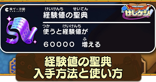 ドラ消し_経験値の聖典