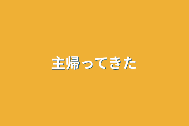 「主帰ってきた」のメインビジュアル