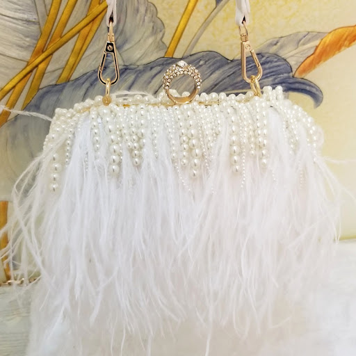 Title 1, Feather Fur Bag, Western Style Female Tassel Cr...