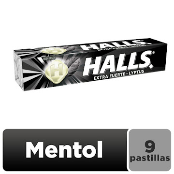 Menta Halls Extra Fuerte Barra x 9 und  