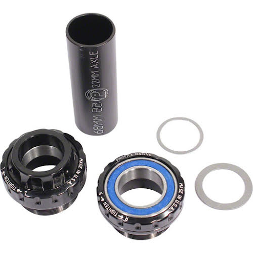 Profile Racing Elite 22mm Outboard Bearing Bottom Bracket Black, No Spindle