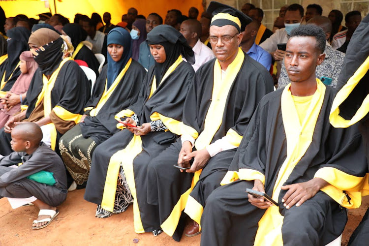 Some of the graguands from four vocational training centres in Mandera, Takaba, Rhamu, and Elwak.