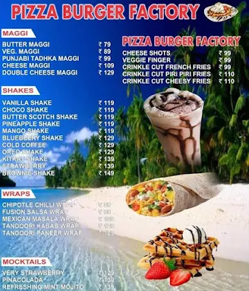 Pizza Burger Factory menu 