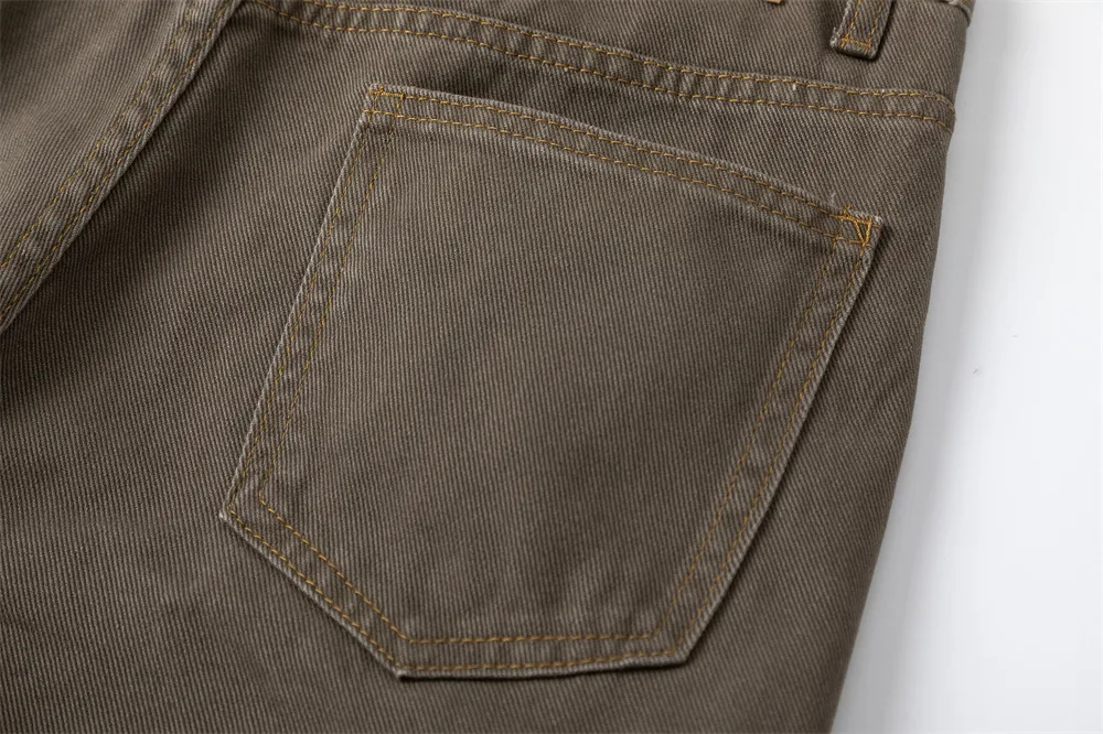 Title 3, Heren Retro Broek met Meerdere Zakken Functione...