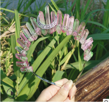 Title 1, Mermaid Colorful Purple Blue Moon Accessory Cro...