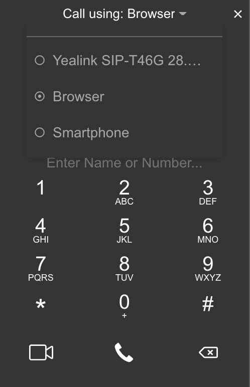 web client dialer