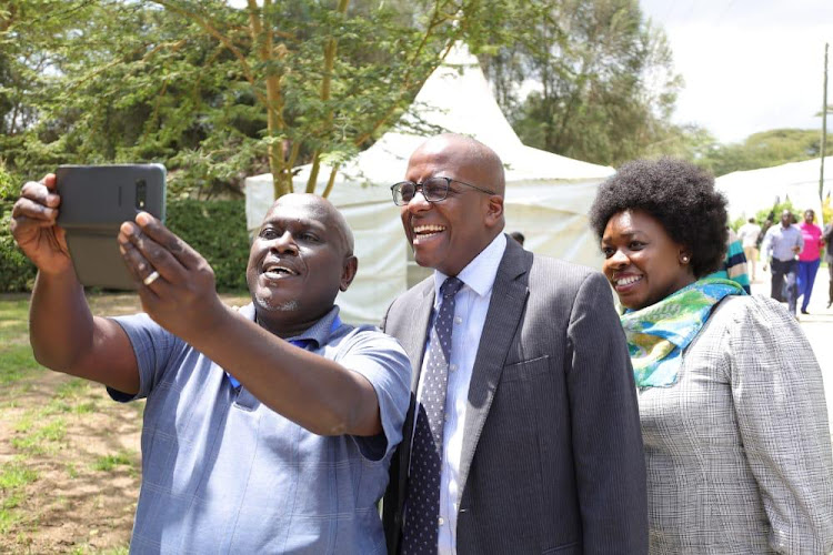 Nairobi Jubilee Governor Candidate Polycarp Igathe in a meeting with teachers on Friday, May 27, 2022.