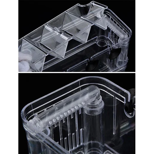 3 Sizes Double-layer Aquarium Breeder Box for Fish Tank Breeding Incubator for Small Fish Hatchery Divider for Shrimp Cl