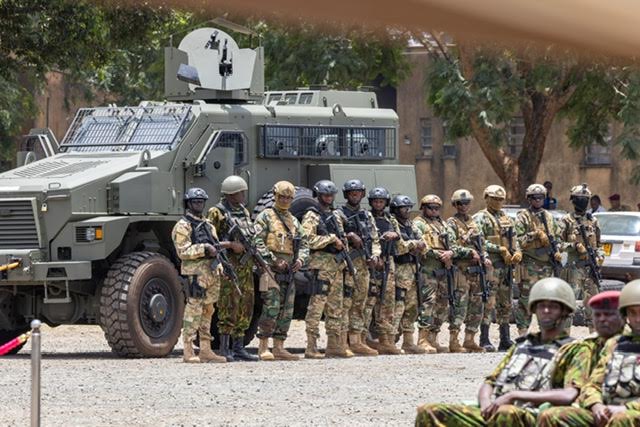 Some of the Special Forces during the launch of the equipment in Nairiobi