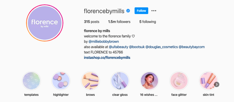 florence by mills instagram cover icons