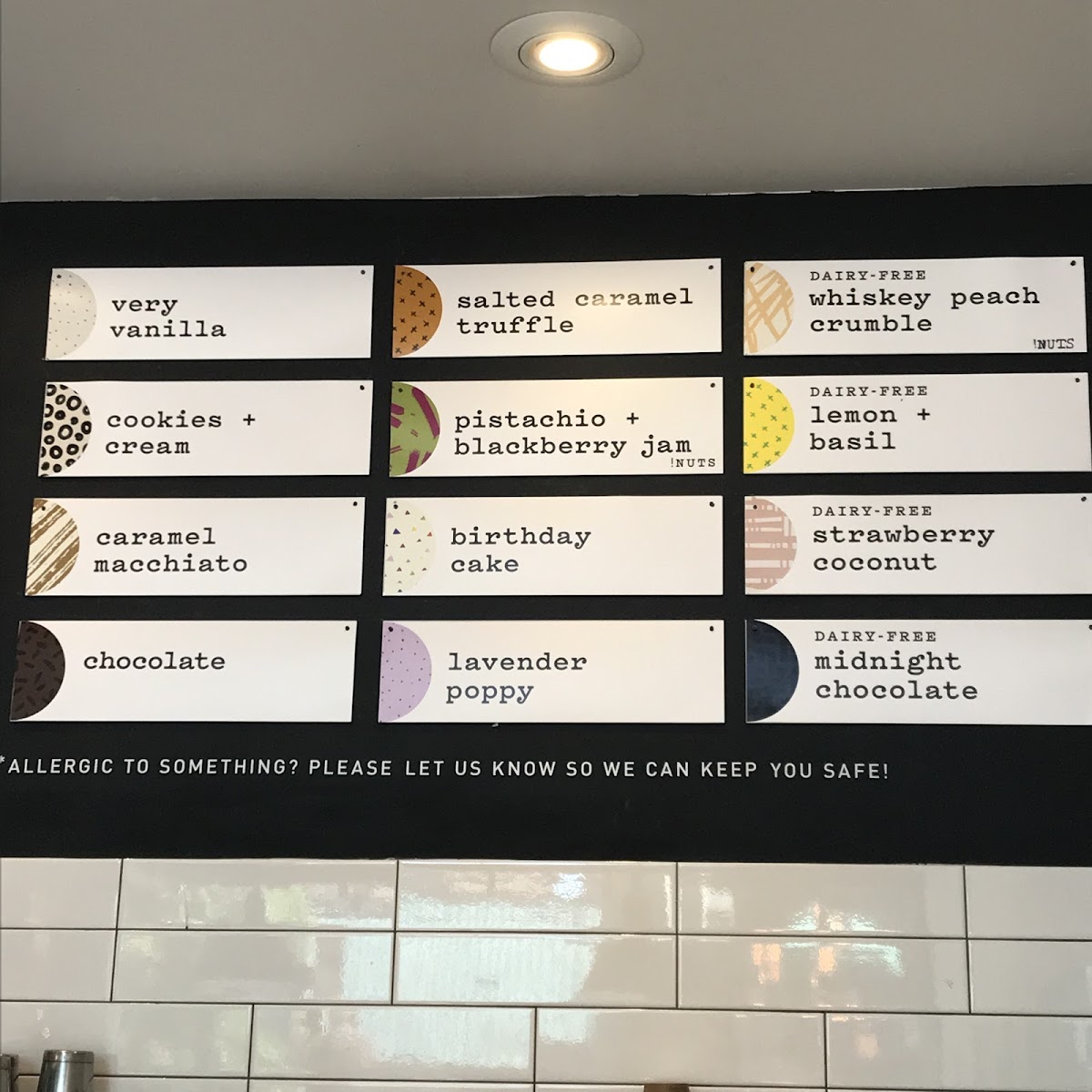 Gelato Boy gluten-free menu