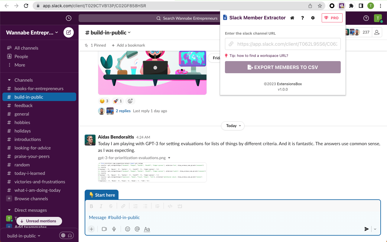 Slack Member Extractor Preview image 3