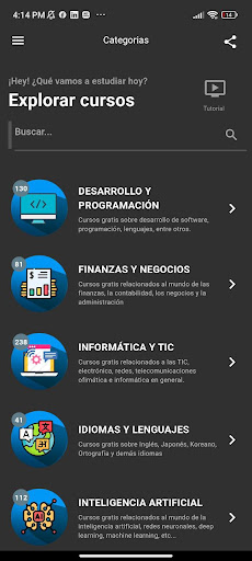 Screenshot Cursin - Encuentra Cursos