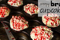 Creepy Brain Cupcakes {vegan}