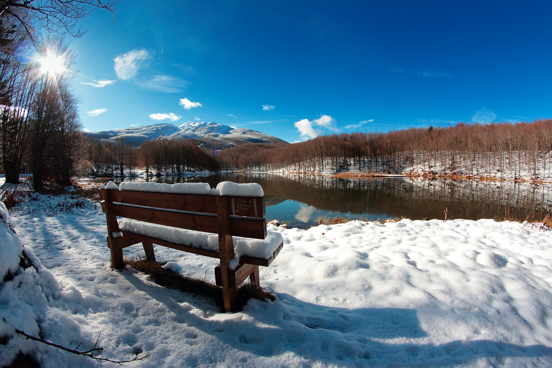 la panchina sul lago di Sil-M