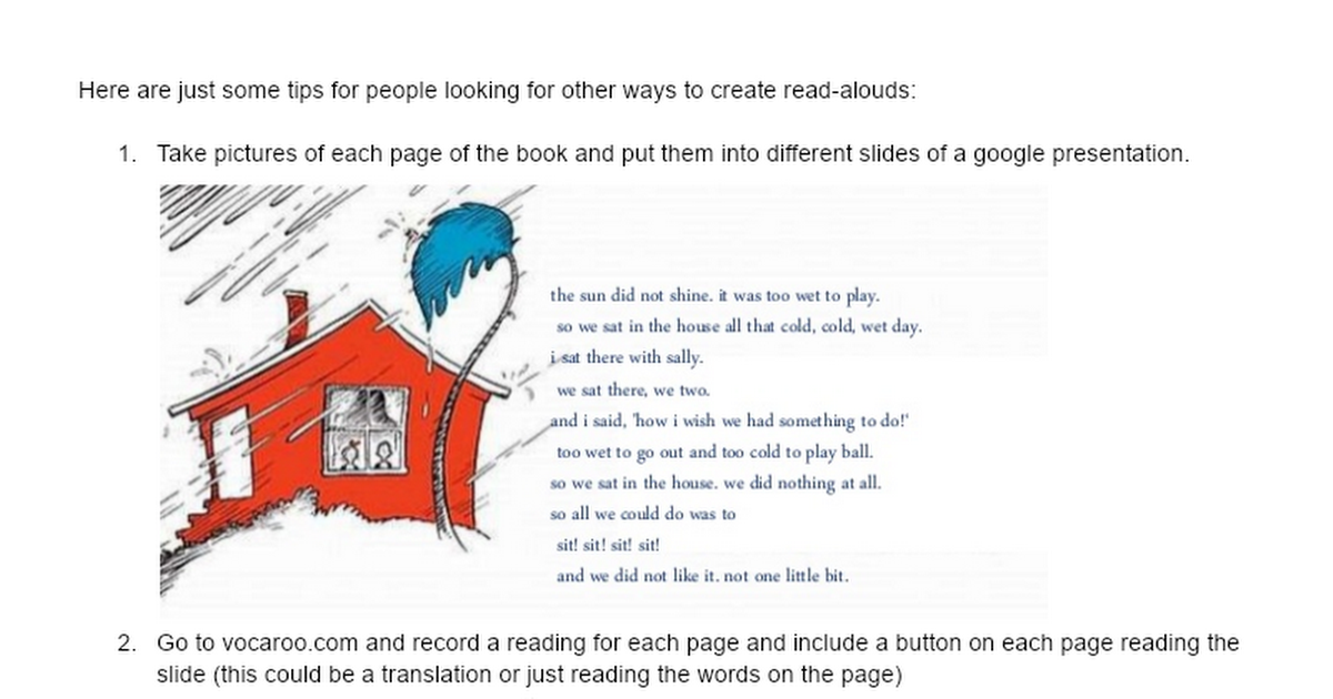 Creating Read-Alouds Using Google Slides