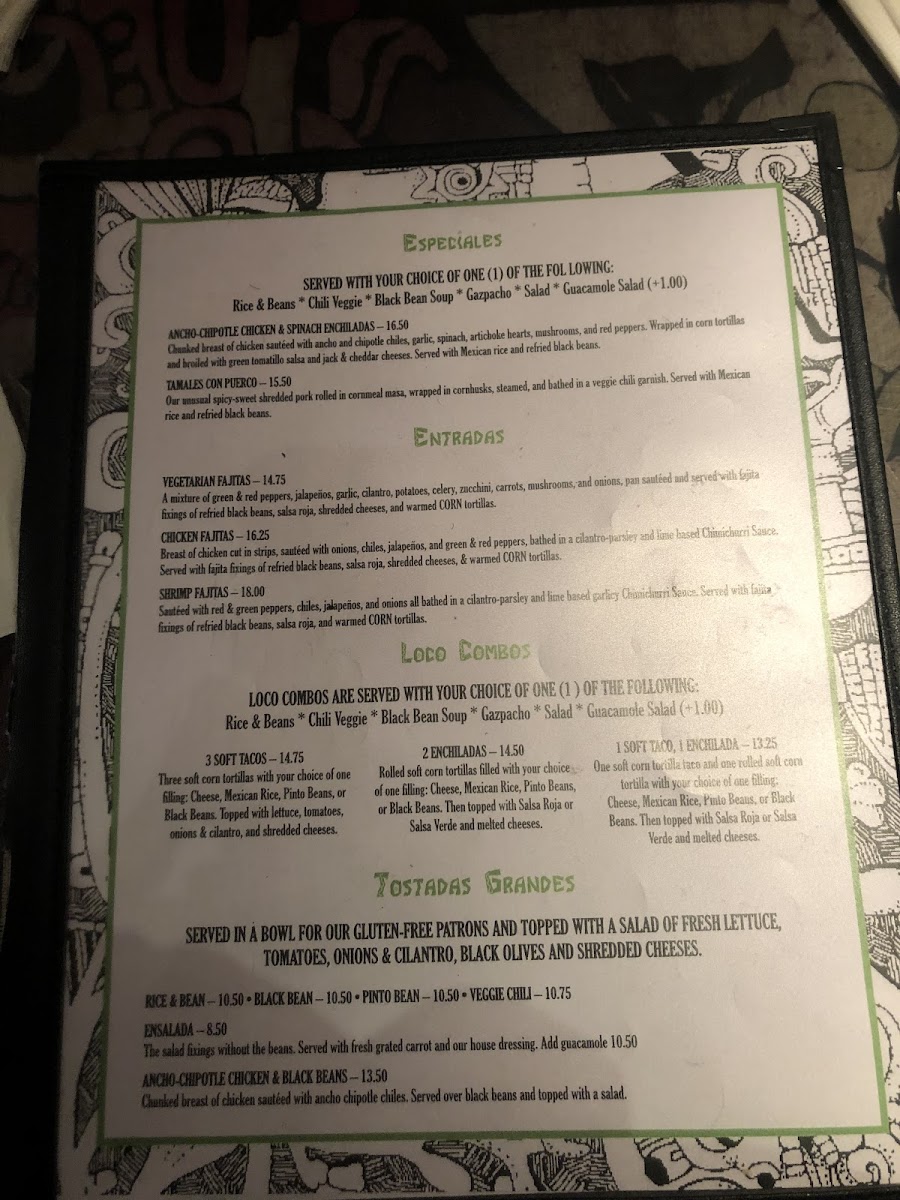 gf Menu