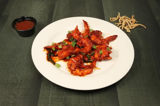 Prawns In Oyster Chilli Dry