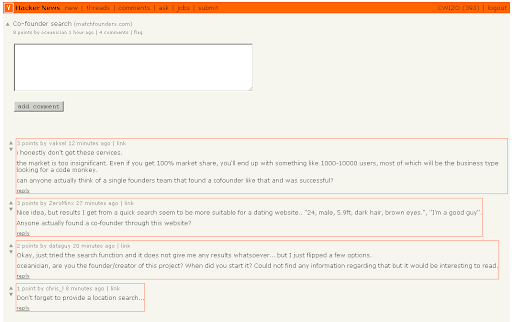 HN Unread Comments