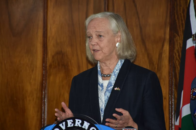 US Ambassador to Kenya Margaret Whitman in Kisumu on August 30