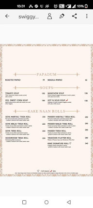 Kake Di Hatti menu 2