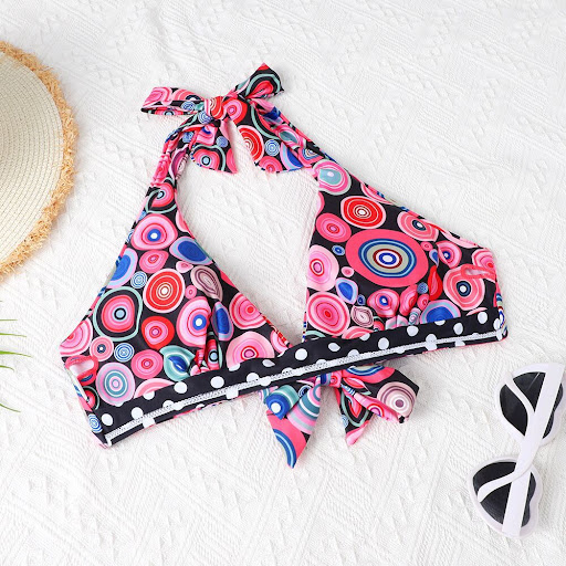 Title 8, Womens Printed High Waist Split Bikini Suit. E...