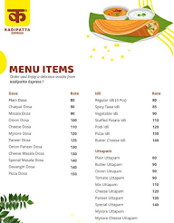 Kadipatta Express menu 1