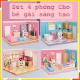 Combo 4 Mẫu Ngôi Nhà Búp Bê, Đồ Chơi Lắp Ráp Ngôi Nhà Cho Bé Bằng Xốp 4D, Đồ Chơi Trẻ Em Ht Sys