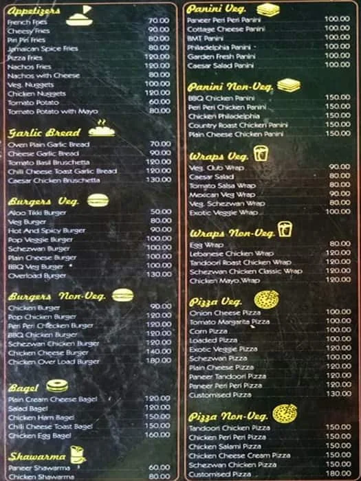 Pop'ins menu 