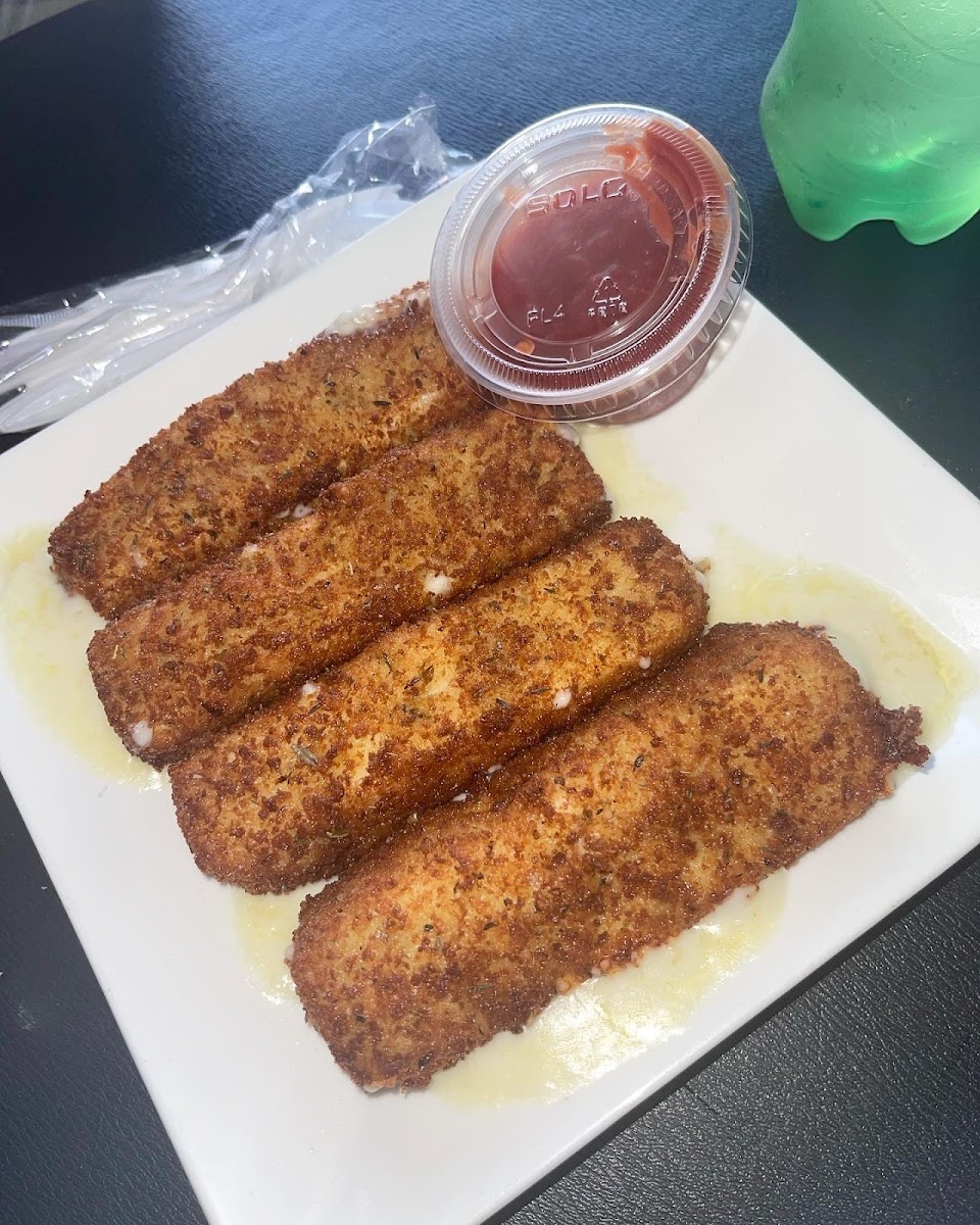 Gluten-Free Mozzarella Sticks at Dora's Bakery and Bistro