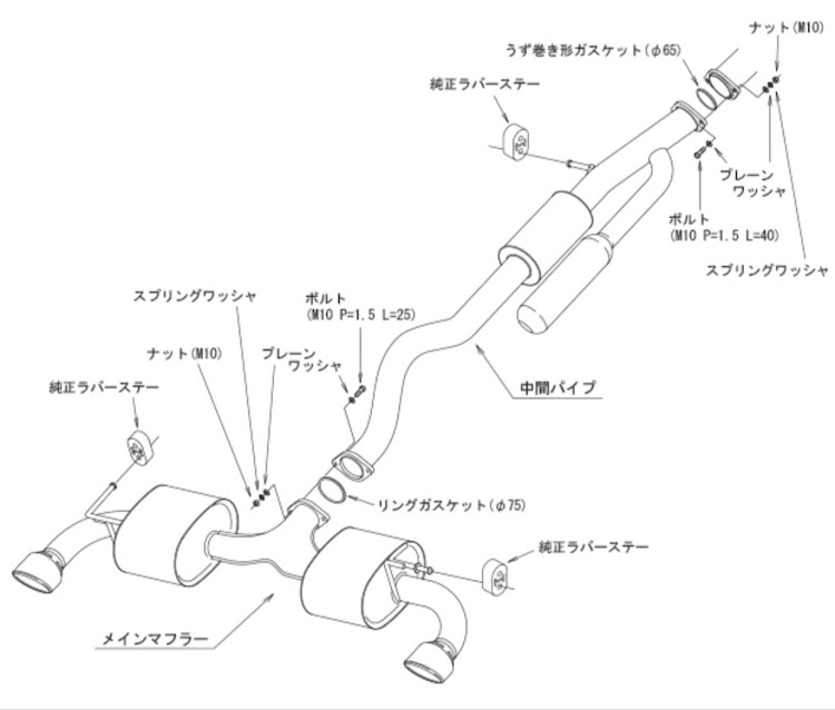 GRヤリスのボルトの規格・マフラー交換・売却しますに関するカスタム事例の投稿画像3枚目