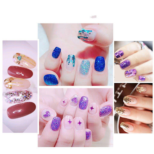 Title 3, Glass bottle nail art jewelry glitter, create s...