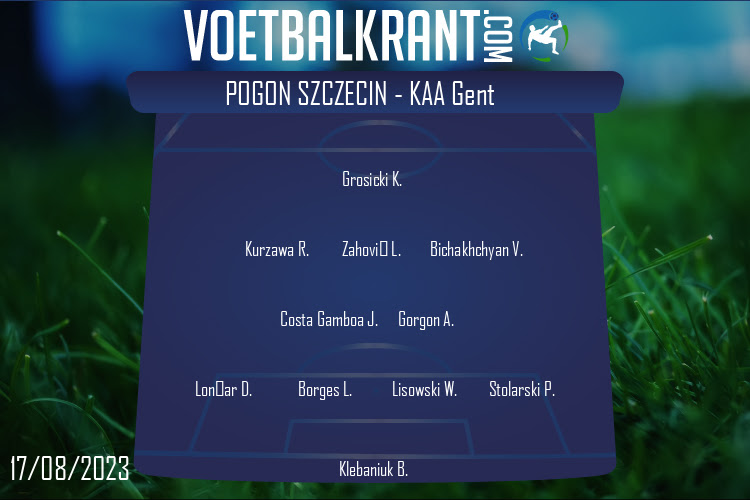 Opstelling Pogon Szczecin | Pogon Szczecin - KAA Gent (17/08/2023)