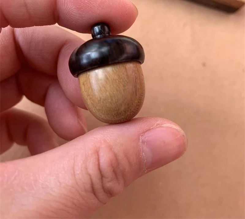 Title 7, Ebony Blood Sandalwood Unscrew Pendant with Pin...