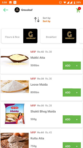 Grossleaf - Online Grocery and cake delivery app